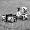 Vintage Gothic Flower Stainless Steel Mens Open Rings Punk Unique for Women Boyfriend Biker Jewelry Creativity Gift - Image 2