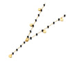 Bohemia Style Stainless Steel Choker Necklace Bracelet Earrings Sets For Women Girls Black Crystal Chain Jewelry - Image 12