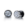 Small Black Punk Stud Earrings For Women Men Boy Zircon Geometry Stainless Steel Jewelry Accessories Earrings - Image 13