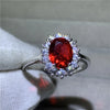Fahion Princess Diana ring silver Oval cz Birthstone Engagement Wedding Band Rings For Women Jewelry - Image 9
