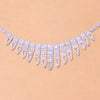 Stonefans Simple Rhinestone Necklace Bracelet Earring Ring Set for Women Bling Crystal Bridal Wedding Set Jewelry Gift