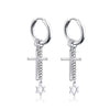 Punk Stainless Steel Chain Hoop Earrings For Women Men Goth Pop Hip Hop Pendants Ear Jewelry Accessories Earring - Image 23
