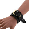 Leather Wristband Bracelet Cuff Goth Metal Armbands Gothic Punk Bracelets Women Men Emo Cosplay Jewelry - Image 2