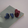 Cozy Knitted Texture Heart Studs Sweater Pattern Polymer Clay Earrings Small Love Heart Jewelry Handcrafted Sweet Daily Wear - Image 3