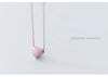 Modian Real 925 Sterling Silver Red Pink Green Enamel Hearts Pendant Necklace for Women Statement Fine Silver Jewelry Collar