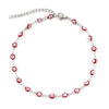 Stainless Steel Anklet Enamel Round Evil Eye Anklets Bracelets For Women Man Summer Jewelry Gifts 23cm(9") long, 1 Piece - Image 8