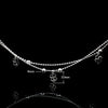 Silver Double Layer Small Ball Chain Anklet Lucky Clover Pendant Anklets Bracelet For Women Jewelry - Image 3