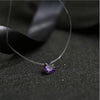 Sumeng Personality Square Imitation Pearl Crystal Zircon Necklace Invisible Transparent Fishing Line Necklace Women - Image 13