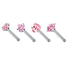 Surgical Steel Nose Stud Set 4 Pieces 20G in L Shape Screw and Bone - Image 11