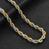 2/3/4/5/6mm Stainless Steel Twisted Rope Chain Long Necklace for Men Women Mixed Color Statement Punk Rock Metal Jewelry - Image 11