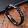 Men Jewelry Red Braided Leather Rope Bracelet Black Magnetic Buckle Bracelets Punk Men Wrist Band Hombre - Image 14