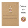 Personality Birthstone Moon Star Crystal Pendant Necklace for Women Clavicle Chain Choker Birthday Party Jewelry Gift - Image 11