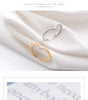 Modian Radiant Zircon V Shape Elegant Pearl Sterling Silver 925 Ring for Women Free Size Ring Luxury Wedding Gift Fine Jewelry