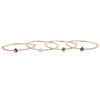 Colorful birthstone red blue green white tear drop CZ bangle bracelet women open cuff bangles - Image 5