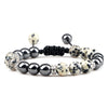 Hematite and Stone Bead Stretch Bracelet with 8 mm Beads in Multiple Colors - Image 26
