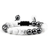 Hematite and Stone Bead Stretch Bracelet with 8 mm Beads in Multiple Colors - Image 13