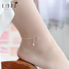 Silver Star&Moon Zircon Pendant Anklet Bracelet Constellation Symbol Foot Chain Women&Girl Jewelry Gift - Image 3