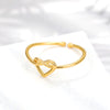 Stainless Steel Rings for Women Gold Color Couple Heart Ring Wedding Aesthetic Jewelry - Image 4