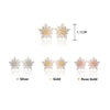Winter Snowflake Earrings with Dazzling Crystal Cubic Zirconia 3 Metal Colors Delicate Earrings for Women Jewelry - Image 6