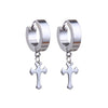 1 Pair Stainless Steel Stud Earrings for Men/Women Cross Pendant Long Tassel Unisex Hoop Earrings Punk Gothic Metal Jewelry - Image 32
