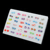 18/36/100Pairs Women Star Moon Small Plastic Stud Earrings Set Girl Children Cartoon Geometric Party Birthday Christmas Jewelry - Image 20