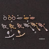 1Pc Tree Star Zircon Pendant CZ dangle ear piercing jewelry steel barbell Daith earrings helix cartilage studs - Image 2