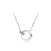 Double Circle Cubic Zirconia Chain Link Necklaces Jewelry Stainless Steel Chokers Necklace For Women - Image 8