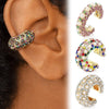 1Pcs CZ Cuff Earrings for Women Small C Shape Ear Cuff Colorful Rhinestone Clip Earrings Crystal Earcuff Without Piercing - Image 1