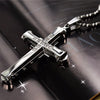 Male Crystal Cross Jesus Pendant Gold/Black/Blue Color Zirconia Necklace Stainless Steel Jewelry - Image 3
