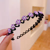 Non-Slip Rhinestone Hairbands Elastic Flower Pearl Women Hair Hoop Bands Headband Bezel Girls Hair Accessories Headdress - Image 9
