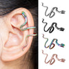 1PC Brass Snake Earing Clips Without Piercing Punk Non Pierced Clip Earrings Ear Cuffs for Women Men Black Fake Piercing Jewelry - Image 1