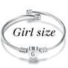 Cute Kids Initial Alphabet Letter Bracelet Bangle Stainless Steel Children Jewelry Cuff Heart Charm Bangles Little Girl Gift - Image 20