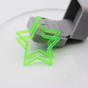 Geometric Big Star Heart Neon Acrylic Hoop Earrings For Women Punk Fluorescent Green Yellow Big Round Hoop Party Jewelry - Image 15