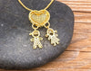 Family Pendant Necklace with Child Figure Combinations and Stone Accents - Image 62