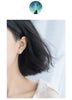Modian Unique Design Moon And Stars Silver Stud Earrings for Women 925 Sterling Silver Clear CZ Earing Fine Jewelry Accessories