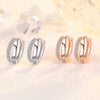 Silver Crystal Cute Hoop Earrings For Women Jewelry - Image 2