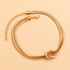 Unique Twisted Chunky Flat Snake Chain Necklace for Women Sexy Vintage Clavicle Choker Grunge Jewelry Gift - Image 3