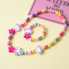 2pcs/Set Natural Wood Beads Jewelry Cute Animal Pattern Necklace Bracelet For Children Party Jewelry Girl Birthday Gift - Image 1
