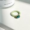 Simple Inlaid Colorful Zircon Resin Ring Women Sweet Cute Birthday Party Commemorative Jewelry Gift - Image 11