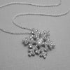 Snowflake Shaped Pendant Necklace Full Paved Cubic Zirconia Jewelry for Women Elegant Birthday Gifts - Image 1
