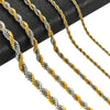 2/3/4/5/6mm Stainless Steel Twisted Rope Chain Long Necklace for Men Women Mixed Color Statement Punk Rock Metal Jewelry - Image 3