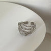 Silver Color Irregular Tin Foil Rings for Women Men Geometric Concave Convex Adjustable Ring Party Jewelry - Image 5