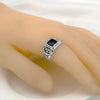 Punk Rock Vintage Heart Signet Ring Men Classicl Party Jewelry Male Wedding Black Men Square Enamel Ring - Image 5