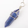 Mix Crystal Quartz Tiger Eye Onyx Lapis Lazuli Amethyst Opal Hexagonal Faceted Bead Twining Iron Wire Pendant 1PCS - Image 22