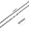 2mm-7mm Rope Chain Necklace Stainless Steel Choker Men Women Jewelry Silver Color Chains Gift - Image 16