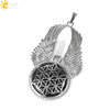 Csja Amethysts Stone Pendant Women Angel Wings Necklaces Flower of Life Necklace Wrapped Crystal Angel Caller - Image 15