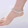 Bell Crystal Tassel Ankle Bracelet Boho Gypsy Goth Hippie Festival Vintage Anklet Bracelet Feet Jewelry Indian Payal Metallic - Image 1