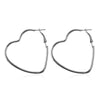 Hollow Heart Big Hoop Earrings for Women Punk Personality Clip On Earrings Metal Star Girls Ear Jewelry - Image 10