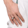 Signet Rings for Men Women Polished Stainless Steel Biker Ring for Men Ideal Gift for Dad Boyfriend - Image 3