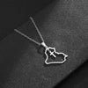 Stainless Steel Heart/Cross Republic Of Iraq Map Pendant Necklace Gold/Steel Color Iraqi Men Women Ethnic Jewelry Gift - Image 3